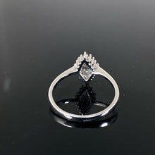 Load image into Gallery viewer, 9ct White Gold 0.25ct Marquise-Shaped Cluster Diamond Ring (Size P)