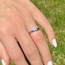 Load image into Gallery viewer, 9ct White Gold 0.05ct Diamond Ring (Size N1/2)