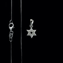 Load image into Gallery viewer, 9ct White Gold Pavé "Star of David" Diamond Pendant (0.07ct) - Optional Chain