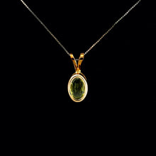Load image into Gallery viewer, 9ct Yellow Gold Oval Peridot Pendant (6mm x 4mm) - Optional Chain