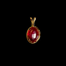 Load image into Gallery viewer, 9ct Yellow Gold Oval Treated Ruby Pendant (8x6mm) - Optional Chain