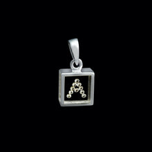 Load image into Gallery viewer, 9ct White Gold Resin & Floating Diamond Initial Pendants (0.15ct) Optional Chain