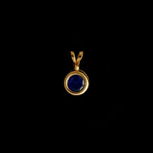 Load image into Gallery viewer, 9ct Yellow Gold Round Treated Sapphire Pendant (5mm) - Optional Chain