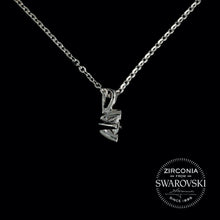 Load image into Gallery viewer, Sterling Silver & Swarovski Zirconia Solitaire Pendant Necklace