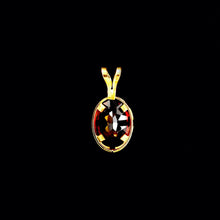 Load image into Gallery viewer, 9ct Yellow Gold Oval Garnet Pendant (8mm x 6mm) - Optional Chain