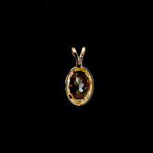 Load image into Gallery viewer, 9ct Yellow Gold Oval Citrine Pendant (8mm x 6mm) - Optional Chain