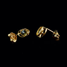 Load image into Gallery viewer, 9ct Yellow Gold Oval Citrine Stud Earrings (6x4mm)