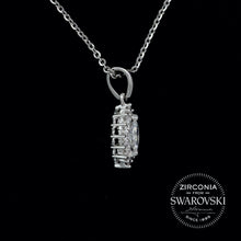 Load image into Gallery viewer, Sterling Silver & Swarovski Zirconia Marquise Cut Cluster Pendant Necklace