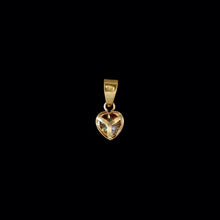 Load image into Gallery viewer, 9ct Yellow Gold CZ Heart Pendant