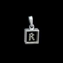 Load image into Gallery viewer, 9ct White Gold Resin & Floating Diamond Initial Pendants (0.15ct) Optional Chain