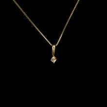 Load image into Gallery viewer, 9ct Yellow Gold Tiny Solitaire Diamond Pendant (0.02ct) - Optional Chain