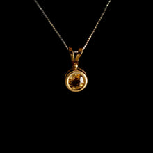 Load image into Gallery viewer, 9ct Yellow Gold Round Citrine Pendant (4mm) - Optional Chain