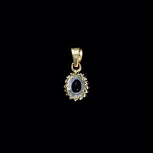 Load image into Gallery viewer, 9ct Yellow Gold Amethyst (5x4mm) & Diamond Pendant (0.10ct)