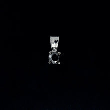 Load image into Gallery viewer, 9ct White Gold Black Diamond Solitaire Pendant (0.40ct)