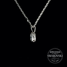 Load image into Gallery viewer, Sterling Silver & Swarovski Zirconia Oval Cut Solitaire Pendant Necklace