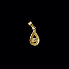 Load image into Gallery viewer, 9ct Yellow Gold Tear Drop Solitaire Diamond Pendant (0.10ct) - Optional Chain