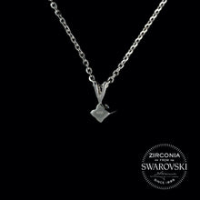 Load image into Gallery viewer, Sterling Silver & Swarovski Zirconia Solitaire Pendant Necklace