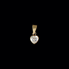 Load image into Gallery viewer, 9ct Yellow Gold CZ Heart Pendant