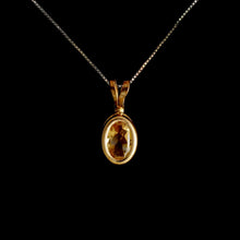 Load image into Gallery viewer, 9ct Yellow Gold Oval Citrine Pendant (6x4mm) - Optional Chain