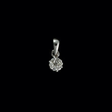 Load image into Gallery viewer, 9ct White Gold 7 Stone Cluster Diamond Pendant (0.15ct)