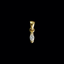 Load image into Gallery viewer, 18ct Yellow Gold Vintage Marquise Solitaire Diamond Pendant (0.15ct)