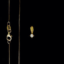 Load image into Gallery viewer, 9ct Yellow Gold Tiny Solitaire Diamond Pendant (0.05ct) - Optional Chain