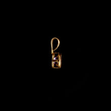 Load image into Gallery viewer, 9ct Yellow Gold Round Amethyst Pendant (4mm) - Optional Chain