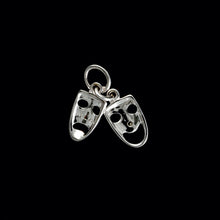 Load image into Gallery viewer, 9ct White Gold Diamond "Theatre Faces" Pendant (0.01ct)