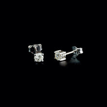 Load image into Gallery viewer, 18ct White Gold Solitaire Diamond Stud Earrings (0.50ct) - Gents or Pair