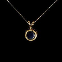 Load image into Gallery viewer, 9ct Yellow Gold Round Treated Sapphire Pendant (6mm) - Optional Chain