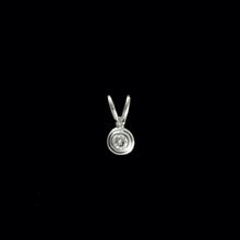 Load image into Gallery viewer, 9ct White Gold Rubover Set Solitaire Diamond Pendant (0.10ct) - Optional Chain