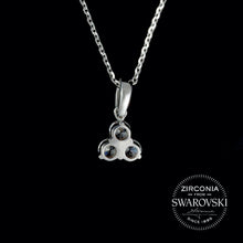 Load image into Gallery viewer, Sterling Silver & Swarovski Zirconia Trilogy Pendant Necklace
