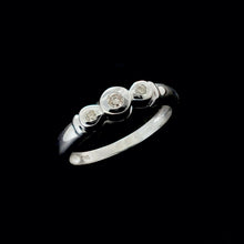Load image into Gallery viewer, 9ct White Gold 0.10ct Trilogy Diamond Ring (Size Q)