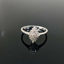 Load image into Gallery viewer, 9ct White Gold 0.25ct Marquise-Shaped Cluster Diamond Ring (Size P)