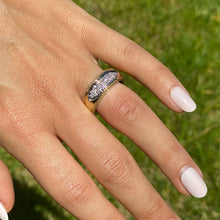 Load image into Gallery viewer, 9ct Yellow Gold 0.14ct Pave Set Diamond Ring (Size Q)