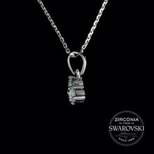 Load image into Gallery viewer, Sterling Silver & Swarovski Zirconia Trilogy Pendant Necklace