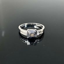 Load image into Gallery viewer, 9ct White Gold 0.25ct Princess Cut Solitaire Diamond Ring (Size Q)