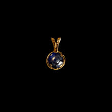 Load image into Gallery viewer, 9ct Yellow Gold Round Treated Sapphire Pendant (5mm) - Optional Chain