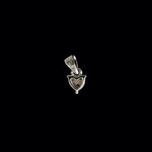 Load image into Gallery viewer, 9ct White Gold Illusion Set Diamond Heart Shaped Pendant (0.02ct) Optional Chain