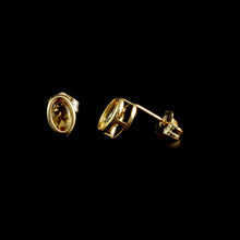 Load image into Gallery viewer, 9ct Yellow Gold Oval Citrine Stud Earrings (6x4mm)