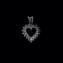Load image into Gallery viewer, 9ct White Gold Diamond Heart Pendant (0.15ct)