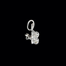 Load image into Gallery viewer, 9ct White Gold Diamond "Baby's Pram" Pendant (0.02ct)