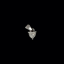 Load image into Gallery viewer, 9ct White Gold Illusion Set Diamond Heart Shaped Pendant (0.02ct) Optional Chain