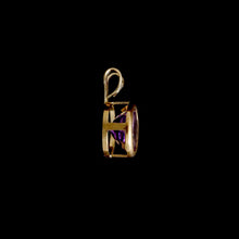 Load image into Gallery viewer, 9ct Yellow Gold Round Amethyst Pendant (7mm) - Optional Chain