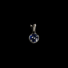 Load image into Gallery viewer, 9ct White Gold Round Treated Sapphire Pendant (4mm) - Optional Chain