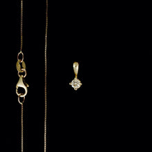 Load image into Gallery viewer, 9ct Yellow Gold Tiny Solitaire Diamond Pendant (0.10ct) - Optional Chain