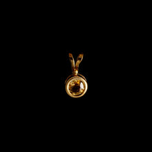 Load image into Gallery viewer, 9ct Yellow Gold Round Citrine Pendant (4mm) - Optional Chain