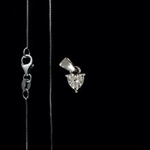 Load image into Gallery viewer, 9ct White Gold Illusion Set Diamond Heart Shaped Pendant (0.02ct) Optional Chain