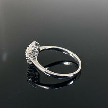 Load image into Gallery viewer, 9ct White Gold 0.25ct Marquise-Shaped Cluster Diamond Ring (Size P)