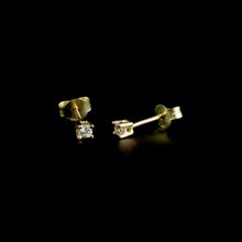 Load image into Gallery viewer, 10ct Yellow Gold Solitaire Diamond Stud Earrings (0.15ct) - Gents or Pair